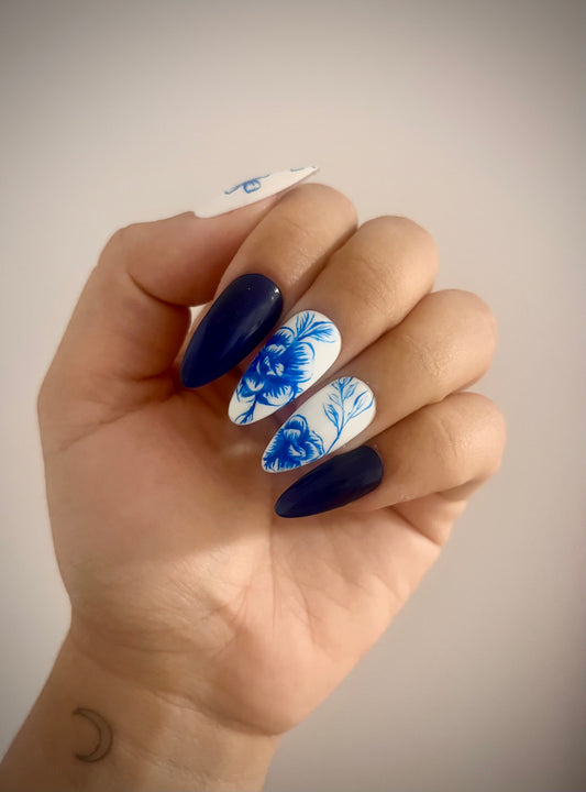 Blue Porcelain Flowers